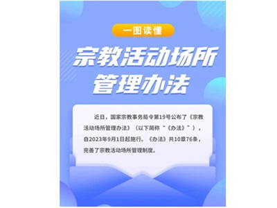 【法治驿站】一图读懂《宗教活动场所管理办法》
