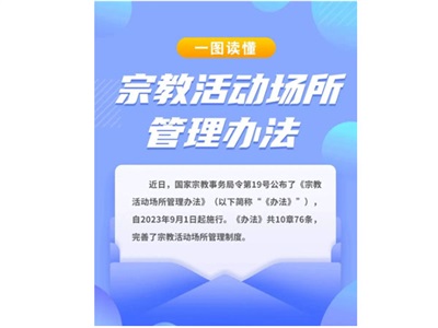 【法治驿站】一图读懂《宗教活动场所管理办法》